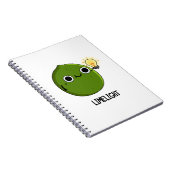 Lime-light Grappige Vrucht Lime Woordspeling  Notitieboek (Rechterzijde)