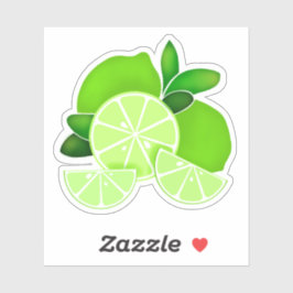 Lime | limoen plakken | patroon van zonnige citrus sticker