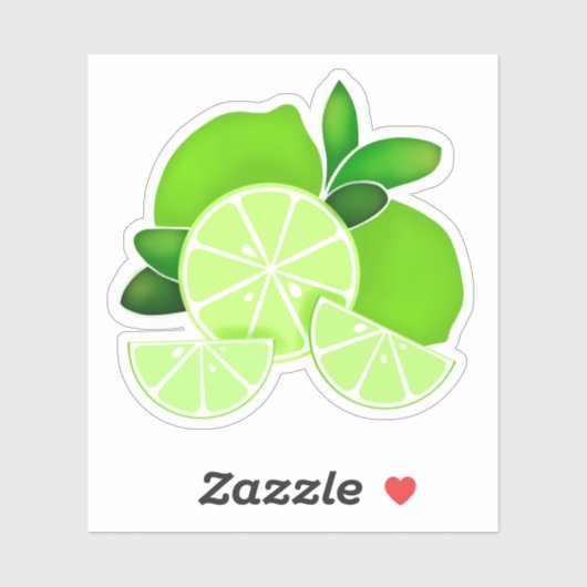 Lime | limoen plakken | patroon van zonnige citrus sticker (Vel)