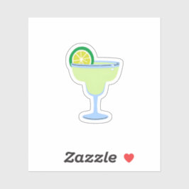 Lime Margarita Glas Sticker