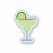 Lime Margarita Glas Sticker (Voorkant)