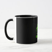 Lime Neon Groen Bio-Gevaarlijke Chemicaliën Grafis Mok (Links)