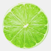 Lime Ronde Sticker (Voorkant)
