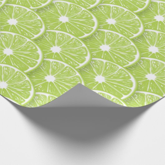 Lime slices cadeaupapier (Hoek)