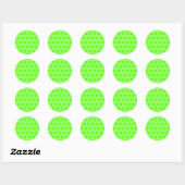 Lime Stippen Ronde Sticker (Vel)