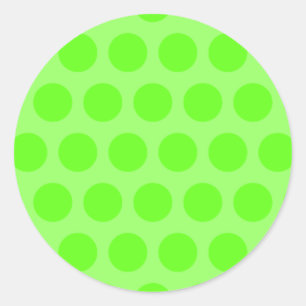 Lime Stippen Ronde Sticker
