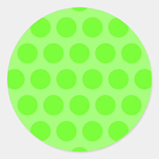 Lime Stippen Ronde Sticker (Voorkant)