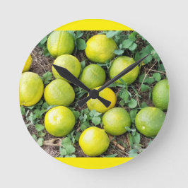 LIME TIME RONDE KLOK