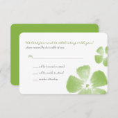 Lime Tropische Aquarel Bloemen Trouw RSVP (Voorkant / Achterkant)