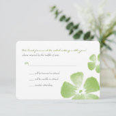 Lime Tropische Aquarel Bloemen Trouw RSVP (Staand voorkant)