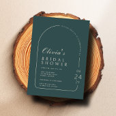 Limed Spruce Modern Arch Photo Vrijgezellenfeest Kaart