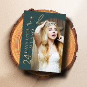 Limed Spruce Modern Arch Photo Vrijgezellenfeest Kaart