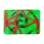 Limegroen en heldere rode golving, met schaduw? badmat (Voorkant)