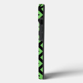 Limegroen en zwart diamant patroon Case-Mate iPh iPhone Case (Achterkant / Links)