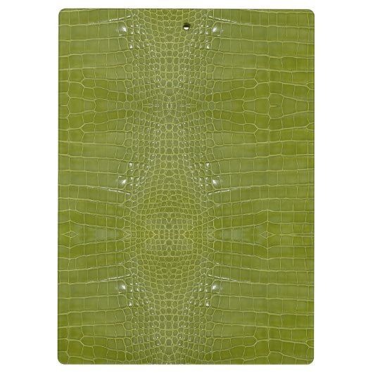 Limegroene Alligator Textuurprint Klembord (Achterkant)