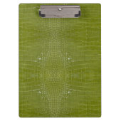 Limegroene Alligator Textuurprint Klembord (Voorkant)