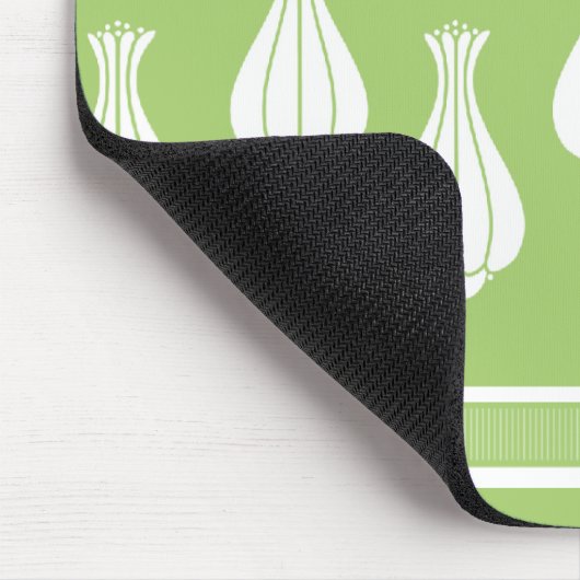 Limegroene Art Deco Bloemige Muismat (Hoek)