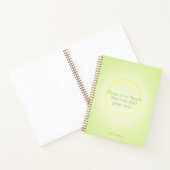 Limegroene Aura Bericht Notebook Notitieboek (Binnen)