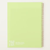Limegroene Aura Jaarplanner Grote Formaat Planner (Achterkant)
