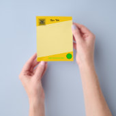 Limegroene bloemenlint door Kenneth Yoncich Flyer (Hand)