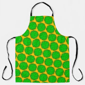 Limegroene bloemenlint door Kenneth Yoncich Schort (Voorkant)