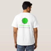 Limegroene Bloemenlint T-shirt (Achterkant volledig)