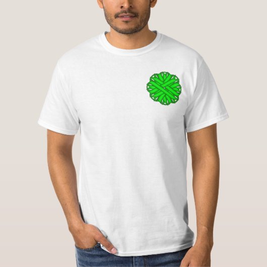 Limegroene Bloemenlint T-shirt (Voorkant)
