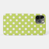 Limegroene Chartreuse & Witte Stippen Stip Case-Mate iPhone Case (Achterkant (horizontaal))