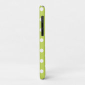 Limegroene Chartreuse & Witte Stippen Stip Case-Mate iPhone Case (Achterkant/links)