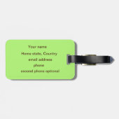 Limegroene Chihuahua Bagagerekje Bagagelabel (Achterkant horizontaal)