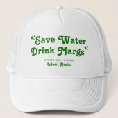 Limegroene Citrus Bespaar Water, Drink Margs Trucker Pet (Voorkant)