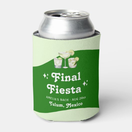 Limegroene Citrus Eindfeest Bruidsmeisje Blikjeskoeler (Blikje Voorkant)