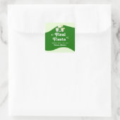Limegroene Citrus Eindfeest Bruidsmeisje Vierkante Sticker (Tas)