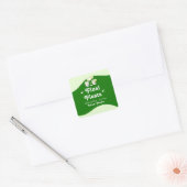 Limegroene Citrus Eindfeest Bruidsmeisje Vierkante Sticker (Envelop)