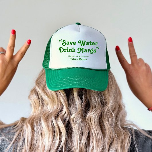 Limegroene Citrus Sla Water Op, Drink Margs Trucker Pet