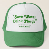 Limegroene Citrus Sla Water Op, Drink Margs Trucker Pet (Voorkant)