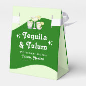 Limegroene Citrus Tequila & Tulum Bachelorette Bedankdoosjes (Achterkant)