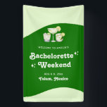 Limegroene Citrus Tequila & Tulum Bachelorette Spandoek<br><div class="desc">Dit leuke,  kleurrijke retrodesign heeft een helder limegroen thema en citrus.</div>
