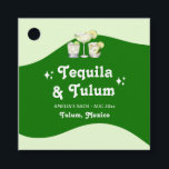 Limegroene Citrus Tequila & Tulum Vrijgezellenfees Bedankjes Labels<br><div class="desc">Dit leuke,  kleurrijke retro-ontwerp heeft een helder limegroen thema en citrus.</div>