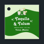 Limegroene Citrus Tequila & Tulum Vrijgezellenfees Bedankjes Labels<br><div class="desc">Dit leuke,  kleurrijke retro-ontwerp heeft een helder limegroen thema en citrus.</div>