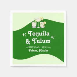 Limegroene Citrus Tequila & Tulum Vrijgezellenfees Servet