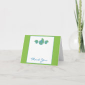 Limegroene en turquoise zeeschelp bedankt (Voorkant)