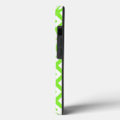 Limegroene en witte diamant patroon Case-Mate iPh iPhone Case (Achterkant / Links)