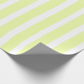 Limegroene en witte verticaal gestreepte inpakpapi cadeaupapier (Hoek)