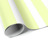 Limegroene en witte verticaal gestreepte inpakpapi cadeaupapier (Rol Hoek)