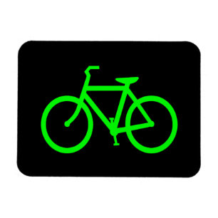 Limegroene fiets magneet