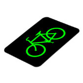 Limegroene fiets magneet (Linkerzijde)