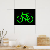 Limegroene fiets poster (Keuken)