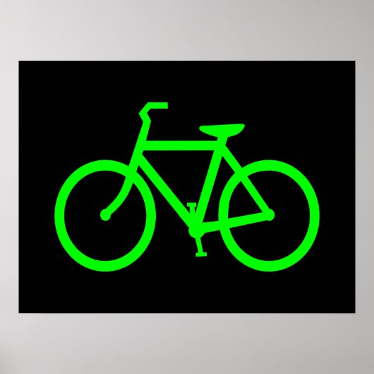 Limegroene fiets poster (Voorkant)