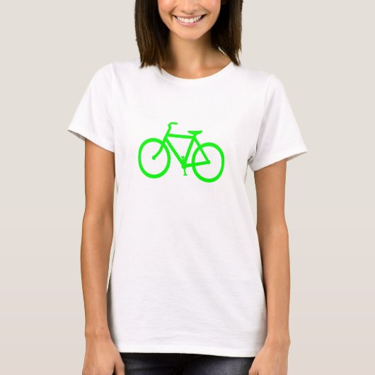 Limegroene fiets t-shirt (Voorkant)
